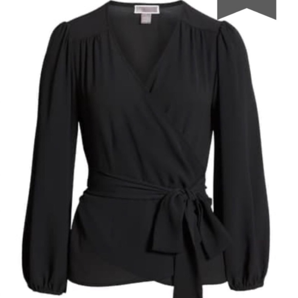 NWT Chelsea 28 black wrap shirt XL